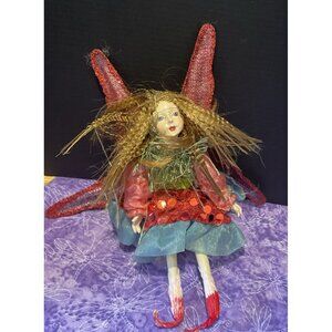 Winward Sitting Fairy Elf Pixie Enchanted‎ Angel Winged Doll Figurine Bendable